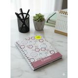 Adalinhome Spiral Haftalık Aylık Planlayıcı Defter | Stickerlı Organizer | Ajanda & Günlük Plan Defteri - Mor