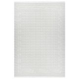 Adalizza Grid Motifli Geometri Modern Tasarımlı Pamuk Tabanlı Salon - Oturma Odası Krem Renk Halı