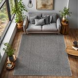 Adalizza Yumuşak Bukleli Sisal Jüt Salon Oturma Odası Gri Renkli Halı