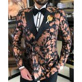 Adam Tailor İtalyan kesim erkek ceket pantolon damatlık set siyah T7476 - 52