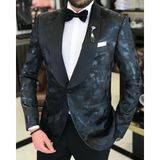 Adam Tailor Italyan Kesim Erkek Ceket Pantolon Damatlık Set Siyah T7484 - 54
