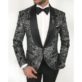 Adam Tailor Italyan Kesim Erkek Ceket Pantolon Damatlık Set Siyah T7491 - 50