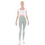 AdaMensucat Fitilli Kadın Tayt, Toparlayıcı Yüksek Bel Fitilli Çizgili Spor, Günlük Rahat Tayt (Su Yeşili, M, Süper Skinny)