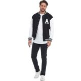 Adams Çift Renkli Erkek Kolej Mont - XL - 010 - Siyah