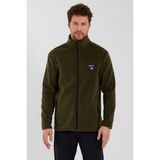 Adams Classics Erkek Haki Standart Fit Günlük Rahat Fermuarlı Yaka Polar Spor Sweatshirt - 2XL