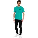 Adams Erkek Basic Baskısız Logolu Kısa Kol Tişört - XL - Aquamarine