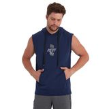 adams Erkek Kapüşonlu Kanguru Cepli Kolsuz Sweatshirt (Lacivert, L)