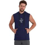 Adams Erkek Kapüşonlu Kanguru Cepli Kolsuz Sweatshirt - Midnight