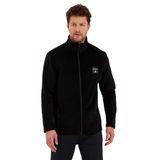 ADAMS Erkek Polar Sweatshirt, Fermuarlı Yaka, Standart Fit, Günlük, Spor (Siyah, M)
