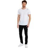 Adams Erkek Spor Reflektör Baskılı Polyester Tişört - Beyaz - 2XL