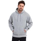 adams Kapüşonlu Oversize Kanguru Cep Şardonlu 3 İplik Erkek Sweatshirt (Grimelanj, 2XL)