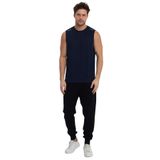 Adams Sportswear Erkek Spor Kolsuz T-Shirt, Reflektör Detaylı, Bisiklet Yaka (Lacivert, S)