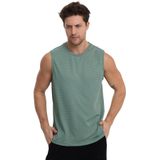 Adams Sportswear Erkek Spor Kolsuz T-Shirt, Reflektör Detaylı, Bisiklet Yaka (Yeşil, M)