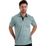 Adams Sportswear Gölge Desenli Spor Polo Yaka Erkek Kısa Kol Tişört (Olive, XL)