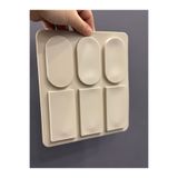 Adana Pasta Malzemeleri BT-285 ÇERÇEVE SİLİKON KALIP 6 LI DİKDÖRTGEN VE OVAL 20 X 19 CM