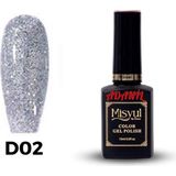 Adanil D02 Misyul Gümüş Disko Işıkta Parlayan Kalıcı Oje