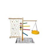 ADAPATİ PET Kafes Üstü Sultan Papağanı Oyuncaklı Kuş Tüneği (HAMAK RENK SEÇENEĞİ BELİRTİNİZ)