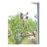 ADAPATİ PET Vantuzlu Cam Önü Kuş Oyuncaklı Tünek