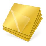 ADAPTOLL 4 Adet Kendinden Yapışkanlı Pleksi Ayna Levha, Kırılmaz Akrilik Duvar Aynası, Dekoratif ve Modern Yapıştırmalı Panel, Hafif Parlak Pleksi Duvar Dekoru, Ev ve Ofis (4, Gold, 5x5)