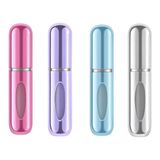 ADAPTOLL Mini Doldurulabilir Parfüm Şişesi – Taşınabilir Seyahat Boy Atomizer Cep Sprey Seti, Pompalı Dolum Kabı, Kompakt, Sızdırmaz ve Dayanıklı Tasarım (Modern, 4 Adet-Pembe, Lila, Açık Mavi, Gümüş)