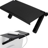 ADAPTOLL TV Üstü Raf – Ayarlanabilir TV Üstü Stand, Monitör Üstü Raf, Ekran Üstü Düzenleyici, Karbon Desen Kaymaz Organizer, Modem Kumanda Router Telefon Rafı