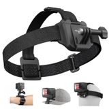 Adaptom TELESIN Baş Kayışı Dağı Kapak Klipsli, Hızlı Çıkarma Baş Kemeri Dağı GoPro Hero 12/11/10/9/8/7/6/5, Fusion, Max, DJI OSMO ve Çoğu Aksiyon Kamerasıyla Uyumlu