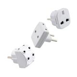 Adaptör Seti T Golyat + 5'Li Fiş + İngiliz Fişi Beyaz Seyahat Priz Çevirici Dönüştürücü