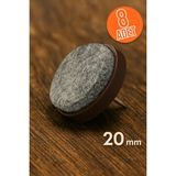 Adar 20 mm Keçeli Poligrit Zemin Koruyucu Sandalye ve Masa Ayağı Için Sessiz Mobilya Pabucu (8 Adet)