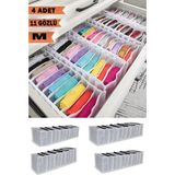 Adarya 11 Gözlü Medium Çekmece Düzenleyici 4 Adet Renkli 12x50x12 Ebatları ile Düzenleme Kolaylığı - 1 Adet
