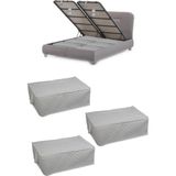 Adarya 3 Adet Çekyat-Baza Altı Hurç 60X40X22 - Beyaz