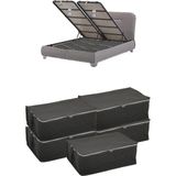 Adarya 5 Adet Bazaaltı Hurç 60X40X22 - Büyük Boy Baza Hurcu - Gri