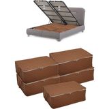 Adarya 5 Adet Bazaaltı Hurç 60X40X22 - Büyük Boy Baza Hurcu(Taba) - Kahverengi