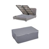 ADARYA HOME 1 Adet Kapitoneli Baza Altı Hurç 60x40x22 (ANTRASİT)