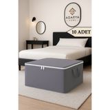 ADARYA HOME 10 Adet Büyük Boy Düz Antrasit Bazaaltı Hurç 64 X 45 X 22 Cm