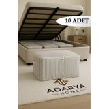 Adarya Home 10 Lu Antrasit Çizgili Baza Altı Çekyat Hurç 60 40 22 Cm Çizgili
