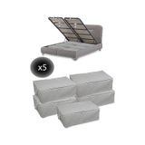 Adarya Home 5 Adet Bazaaltı Hurç 60 x 40 x 22 - Büyük Boy Baza Hurcu - Beyaz