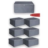 Adarya Home 6 Adet - Büyük Boy Bazaaltı Ve Çekyat Hurç 64 X 45 X 22 Cm Antrasit