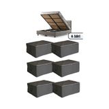 Adarya Home 6 Adet - Düz Büyük Boy Bazaaltı Ve Çekyat Hurç 60 X 40 X 22 Cm Antrasit Antrasit