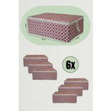 ADARYA HOME 6 Adet Kare Kırmızı Renkli Hurç Büyük Boy - 65x45x22cm