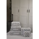 ADARYA HOME 6'lı Valiz Düzenleyici Bavul Içi Organizer Set - Seyahat Hurcu - Çiçek Desen (Beyaz)