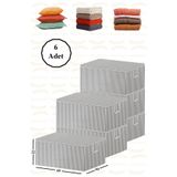 ADARYA HOME Büyük Boy Çizgili Hurç - 60x40x22 - 6 ADET