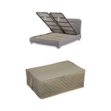 Adarya Home Çekyat Baza Tipi Hurç-Baza Alti Kazak-Yastik-Pike Saklama Hurcu 22 x 40 x 60 Krem