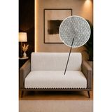 Adarya Home Kadife Koltuk Örtüsü Kaymaz Tabanlı Leke Tutmaz Çekyat Kanepe Örtüsü Koruyucu Şal Örtü - 175 x 215 cm - Beyaz