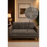 Adarya Home Kadife Koltuk Örtüsü Kaymaz Tabanlı Leke Tutmaz Çekyat Kanepe Örtüsü Koruyucu Şal Örtü - 175 x 215 cm - Kahverengi