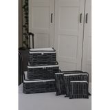 Adarya Home Zebra Desen Valiz Düzenleyici Bavul İçi Organizer Set 6'lı Antrasit