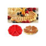 adarya Kalp Desen Waffle Silikon Kalıbı Kek Pasta