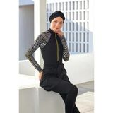 Adasea 251112 Judy Siyah 3 Farklı Şekilde Giyilebilir Likralı Tam Kapalı Tesettür Mayo