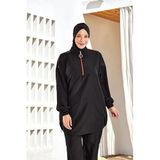 ADASEA 251804 BÜYÜK BEDEN TESETTÜR MAYO SİYAH