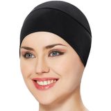 Adasea Düz Siyah Tesettür Mayo Bonesi Standart-Siyah