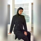 Adasea Ebony Uzun Kollu Tam Tesettür Mayo 1504-25 Siyah